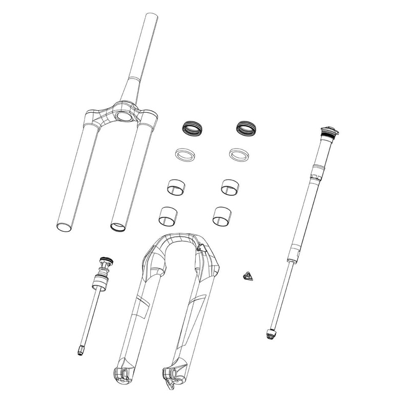 Rockshox Compression Damper - Remote 10Mm (2013+ Pushloc, Oneloc, Twistloc) Moco (Includes Spool, Cable Clamp & Screw) - Paragon Gold Rl A1+: