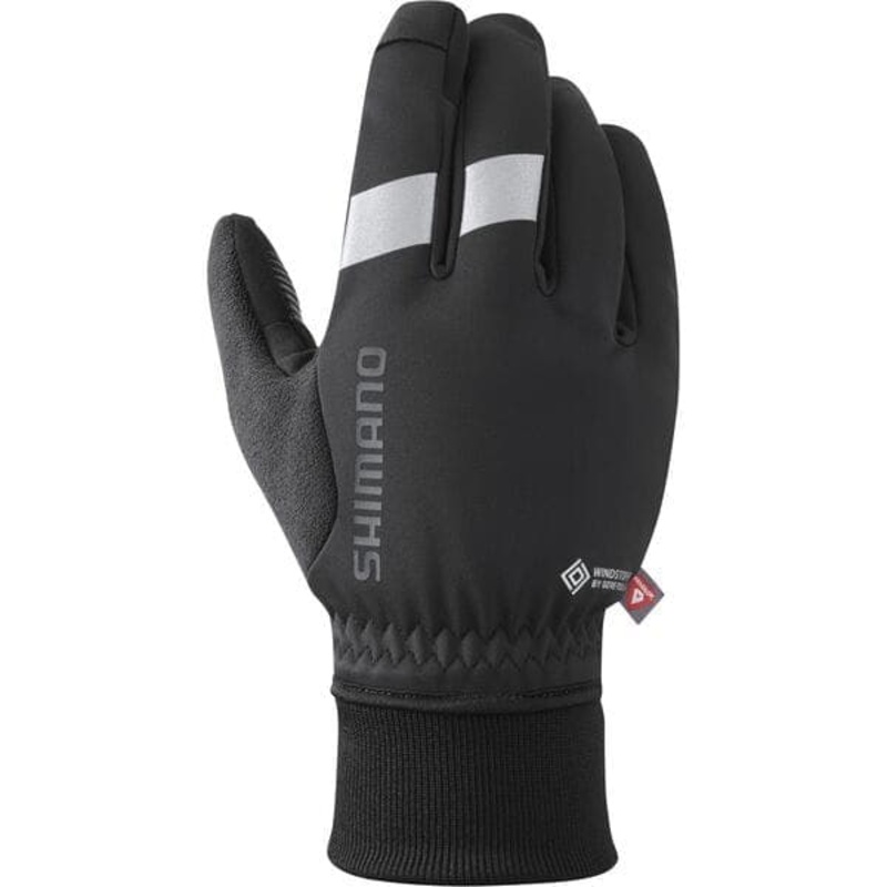 Shimano Clothing Unisex, WINDSTOPPER PRIMALOFT Gloves, Black, Size L