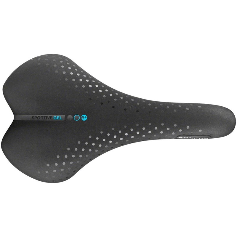 Selle San Marco Sportive Gel Saddle (Black) (Steel Rails) (S1) (150mm) 