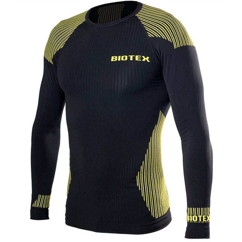 Maglia intima M/L Biotex Hightech Seamless - Nero Giallo