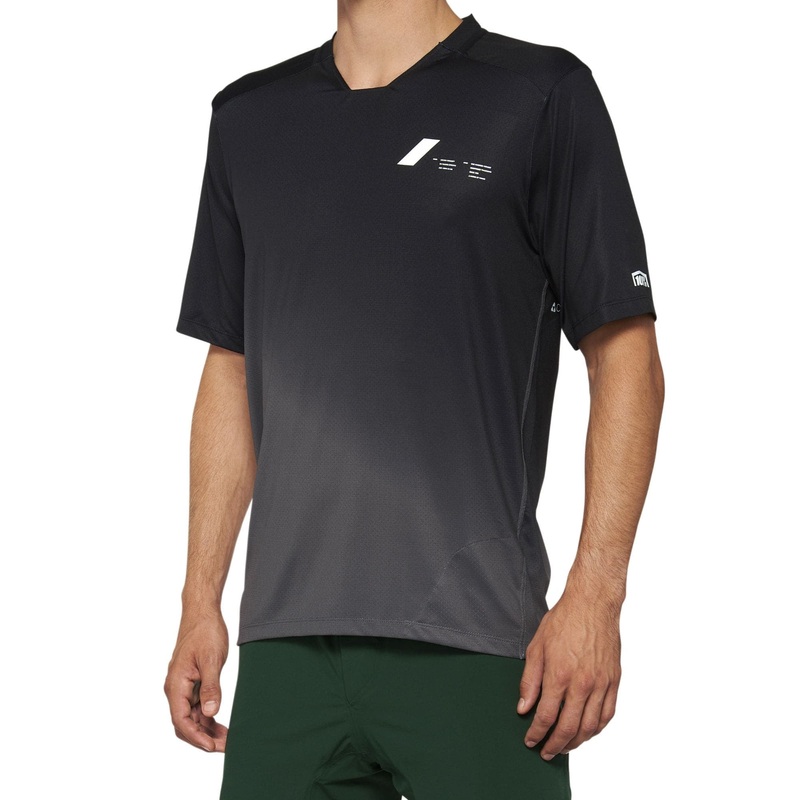 100% Celium Short Sleeve Jersey 2022 Black / Charcoal