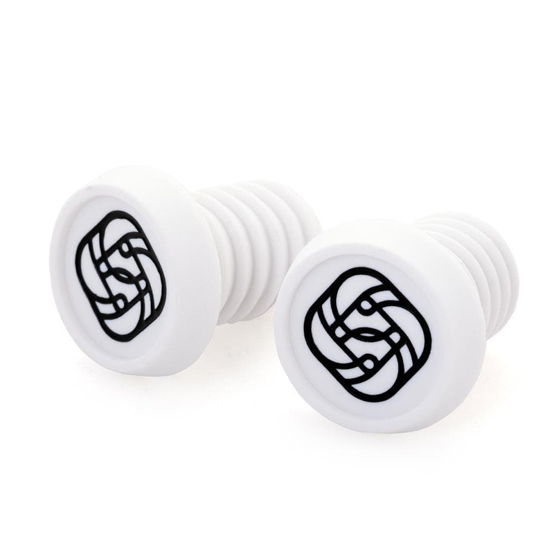 Gusset Grips BMX Push-In plugs  Grips White