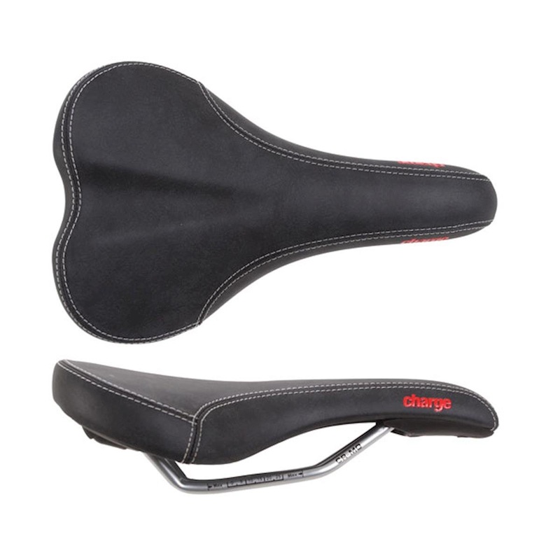 Charge Bikes Ladle Women's Saddle (Black) (Chromoly Rails) (145mm) 