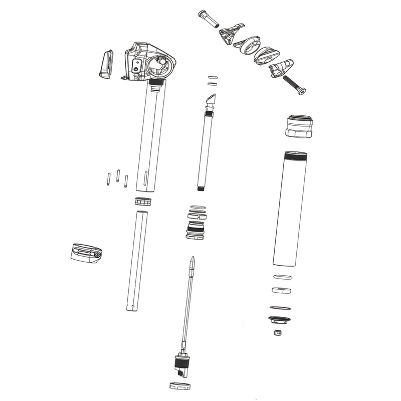 Rockshox Spare - Seatpost Post Clamp Kit - (Includes Clamp, Nuts & Bolts) - Reverb Stealth C1 (2020):