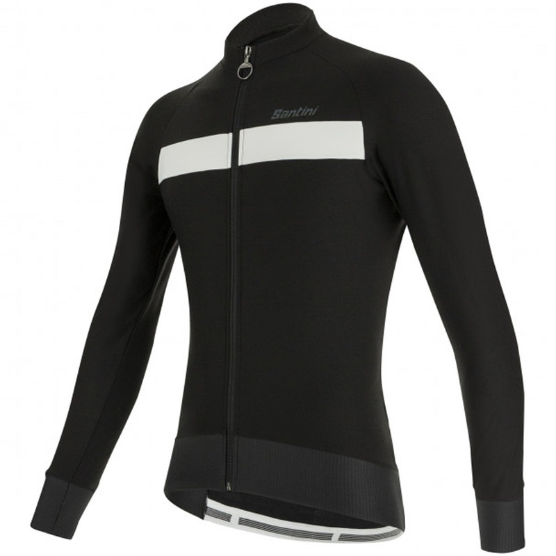 Maglia maniche lunghe Santini Adapt - Nero bianco