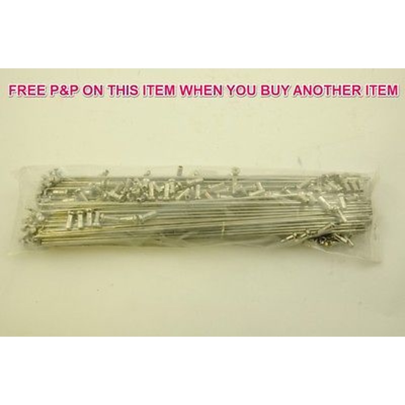 100 x STAINLESS STEEL 225mm 14 Gauge SPOKES & NIPPLES