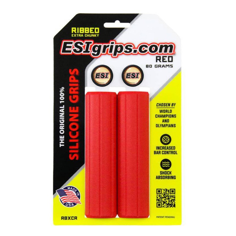 ESI Ribbed Extra Chunky Grips|ESI Grips MTB Ribbed Extra Chunky 34mm Black|ESI Grips MTB Ribbed Extra Chunky 34mm Orange|ESI Grips MTB Ribbed Extra Chunky 34mm Red