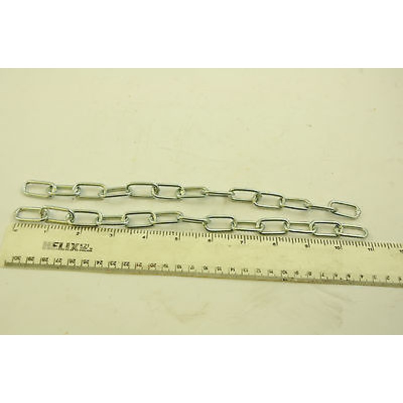 1PR 3MM X 21MM LINK CHAIN 11 28cm SECURITY PADLOCK CHAIN, PIC HANGER OR BONDAGE