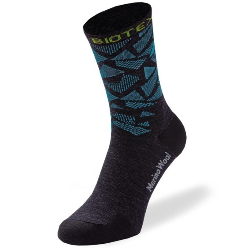 Calze Biotex Merino - Nero azzurro