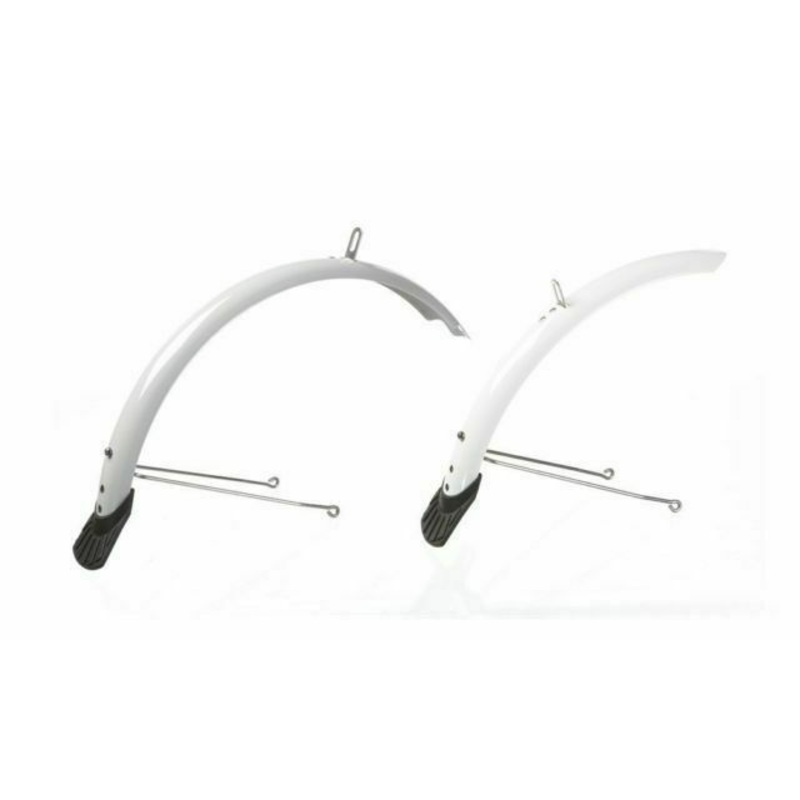 20 WHEEL KANSI, FOLDING BIKE MUDGUARDS WHITE & GREY WILL FIT OTHER BIKES