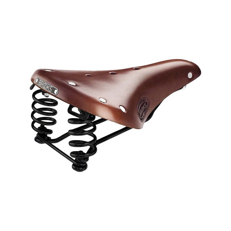 Brooks Flyer S Women's Saddle (Antique Brown) (Black Steel Rails) 
