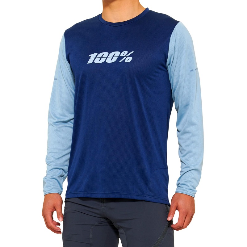 100% Ridecamp Long Sleeve Jersey 2022 Navy / Slate