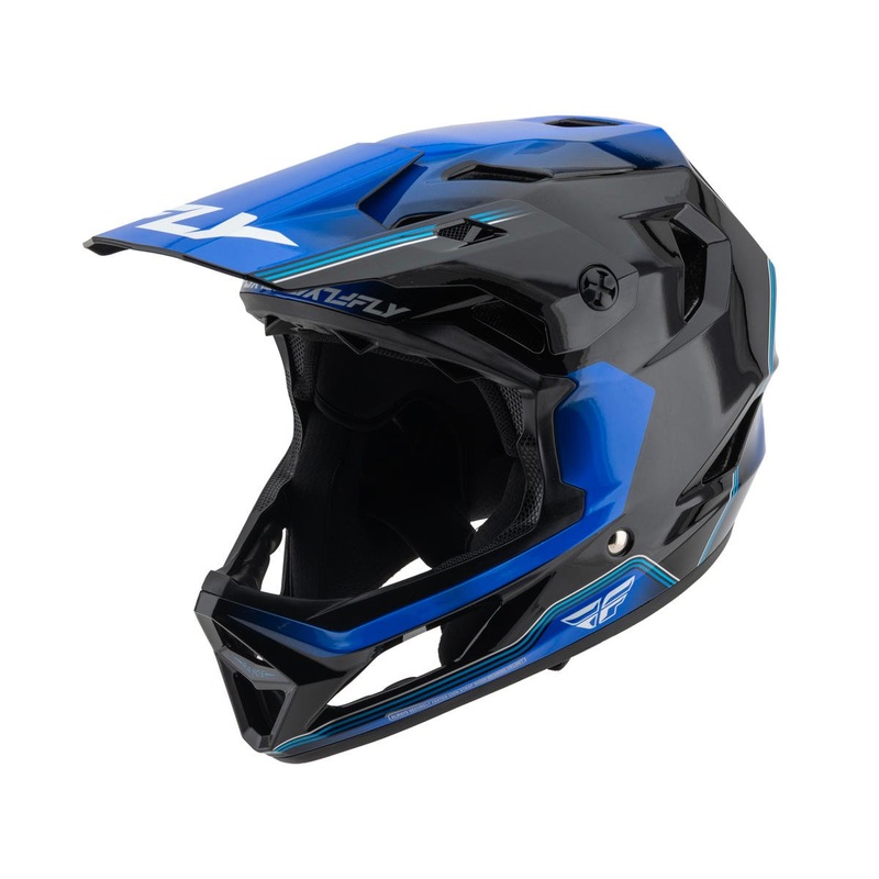 Fly Racing Rayce Repeat Full Face Helmet (Black/Blue) (L) 