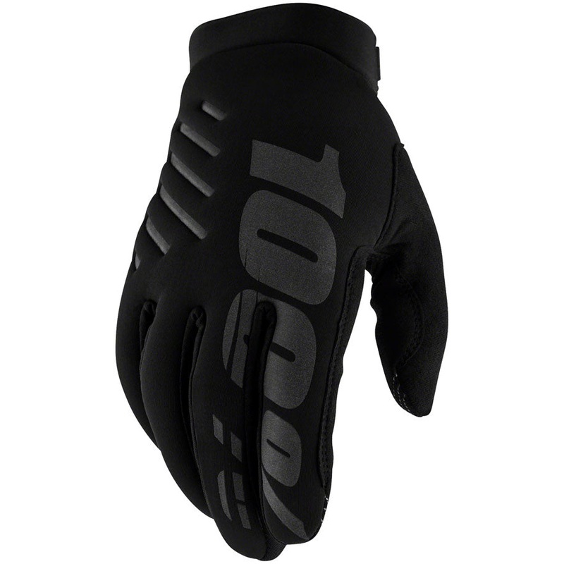 100% Brisker Youth Gloves - Black Medium
