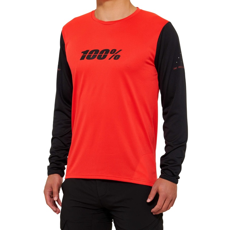 100% Ridecamp Long Sleeve Jersey 2022 Red / Black