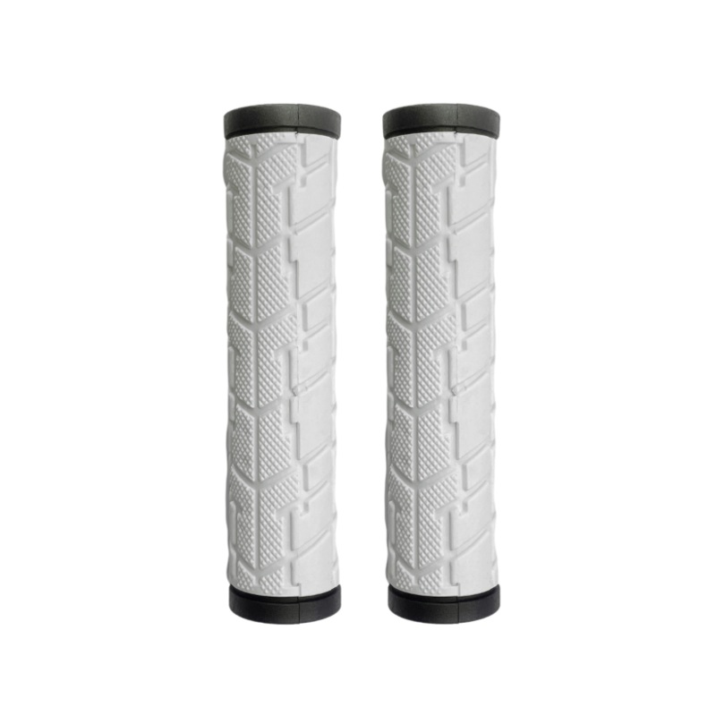 4ZA FORZA CIRRUS 125MM WHITE & BLACK MTB BIKE BICYCLE HANDLEBAR GRIPS