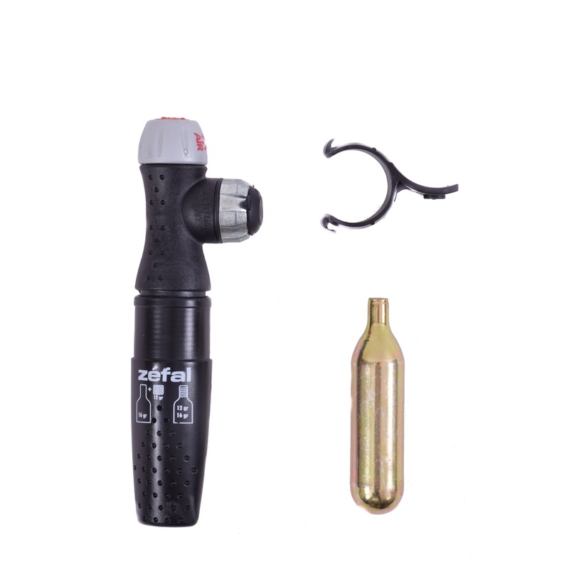 Zefal Air Flash II CO2 Gas Pump Bike Tyre Fast Inflation & Cartridge Presta Schrader Black