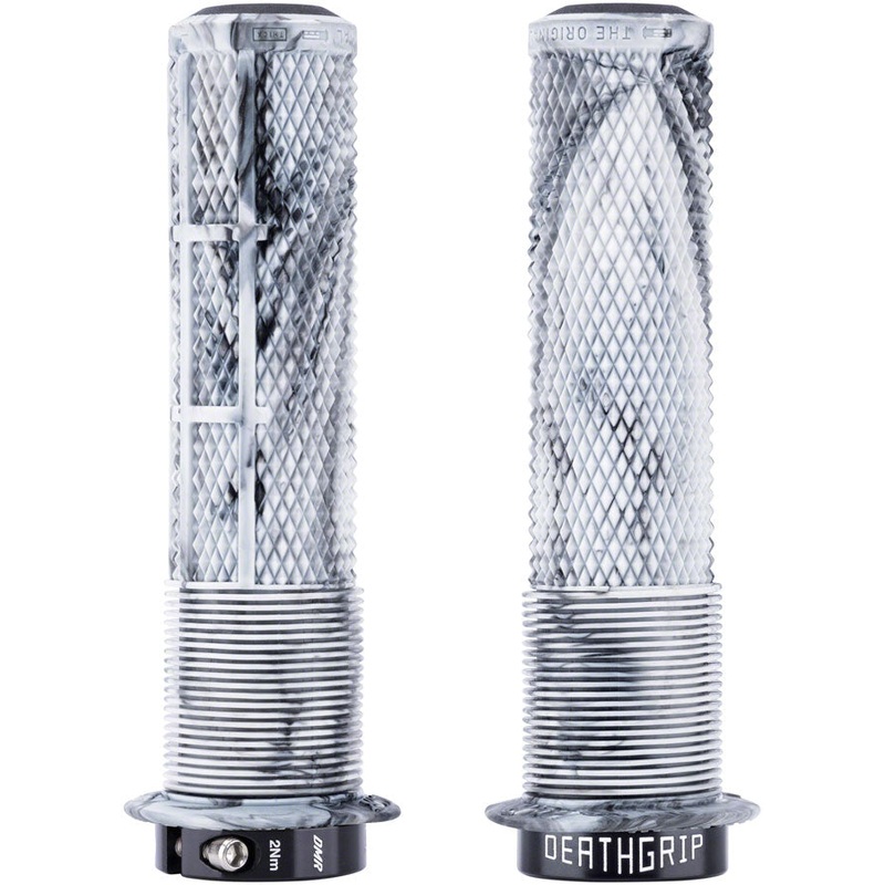 DMR DeathGrip 2 Flanged Grips - Thick Lock-On Snow Camo