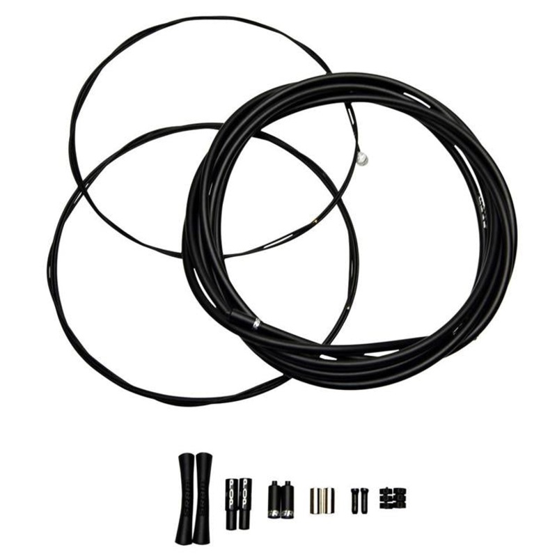 SRAM MTB Brake Cable Kit|SRAM MTB Brake Cable Kit Black 5mm (1x 1350mm, 1x 2350mm 1.5mm polished stainless Steel Cables, 5mm Coil Wound Steel Housing, Ferrules, End Caps, Frame Protectors)