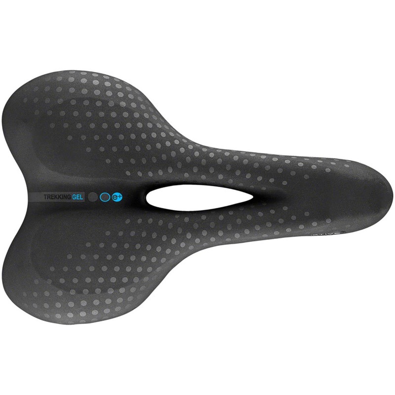 Selle San Marco Trekking Open-Fit Gel Saddle (Black) (Steel Rails) (S2) (175mm) 