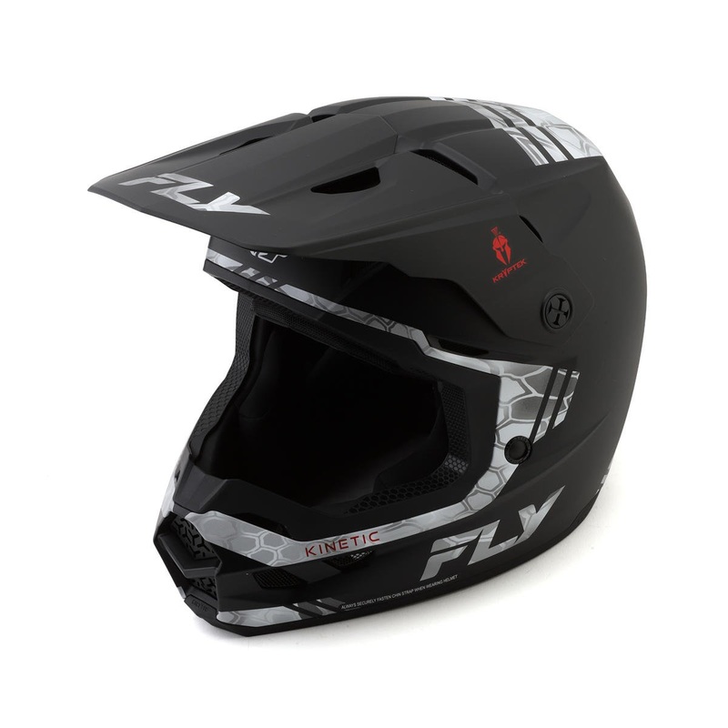 Fly Racing Kinetic Verdict Kryptek Helmet (Black/Grey) (XS) 