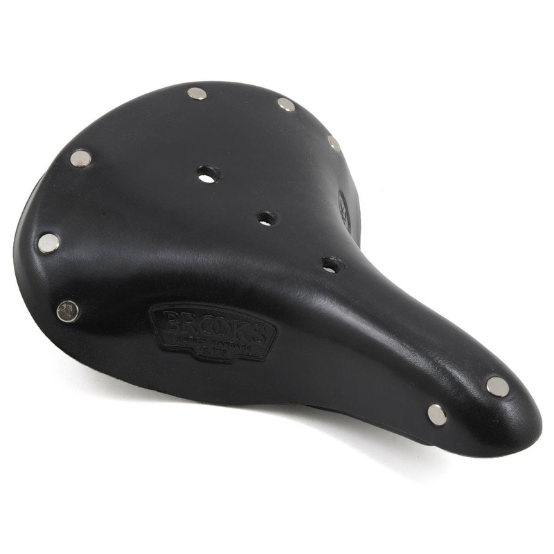 Brooks B17 Women's Saddle (Black) (Black Steel Rails) (177mm) 
