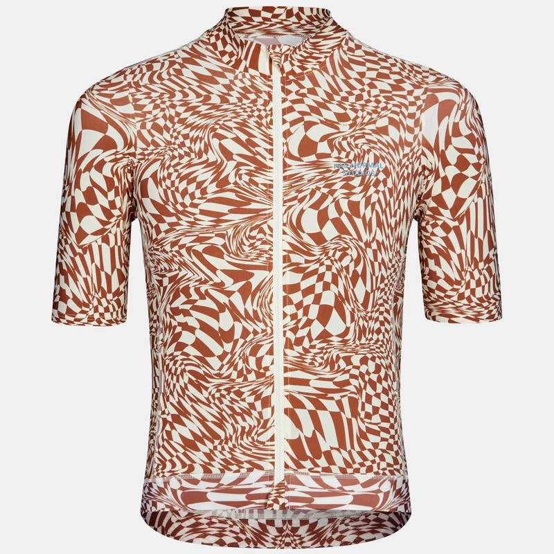 Maglia Pas Normal Studios Essential Check - Rosso beige