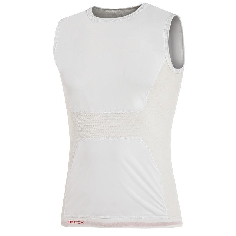 Maglia intima senza maniche Biotex Antivento Seamless - Bianco