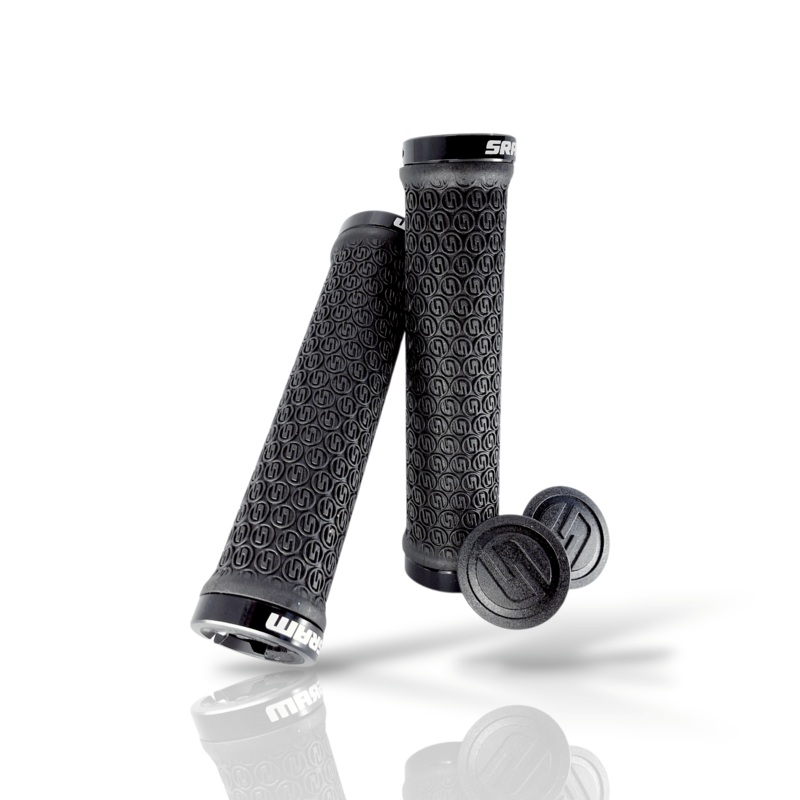 Sram Locking Grips W/ 2 Clamps & End Plugs Black:
