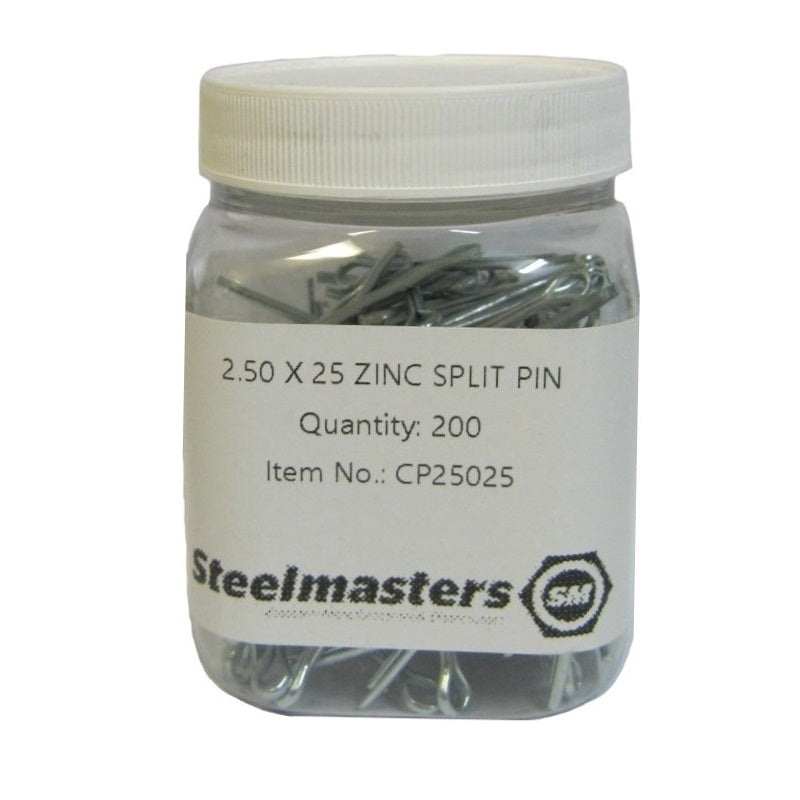 2.5mm Split Pins|SPLIT PIN 3/32 X 1 ZP 2.5 X 25MM (200)|SPLIT PIN 3/32 X 2 ZP 2.5 X 50MM (200)