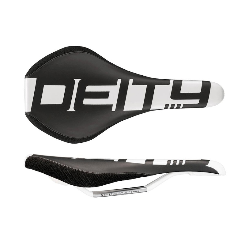 Deity Speedtrap Mountain Bike Saddle (White) (Chromoly Rails) (140mm) 