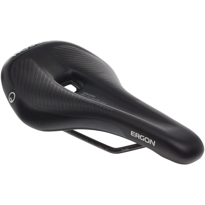 Ergon SM E-Mountain Sport Men's Saddle (Black) (Chromoly Rails) (M/L) (155mm) (E-Bike)