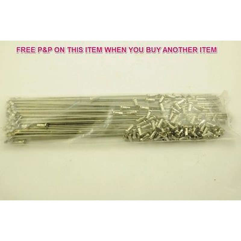 100 x STAINLESS STEEL 250mm 14 Gauge SPOKES & NIPPLES MAY SUIT 26 (559) WHEELS