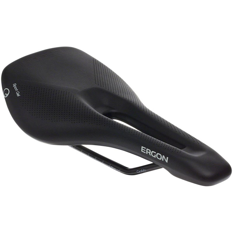Ergon SR Sport Gel Women's Saddle (Black) (Chromoly Rails) (S/M) (141mm) 