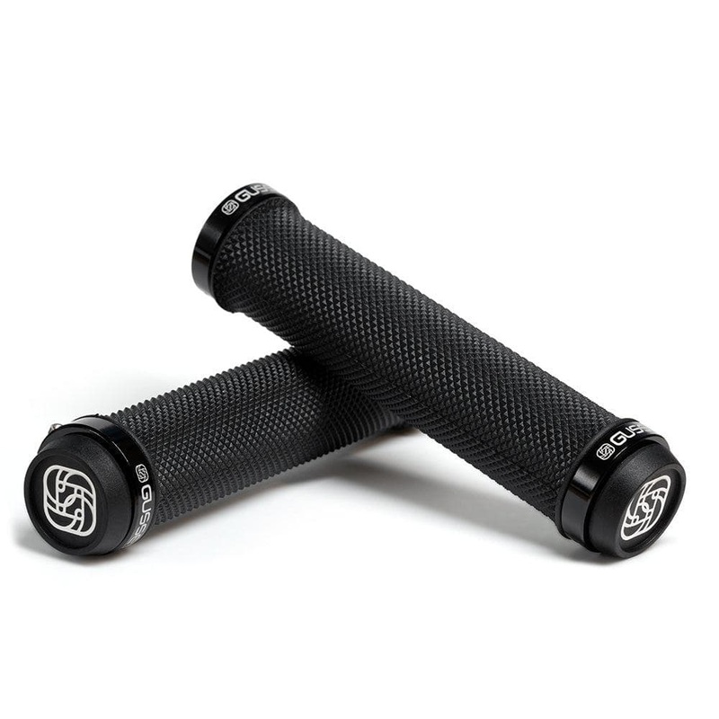 Gusset Grips Double File Clamp-On Firm 135mm Grips Black