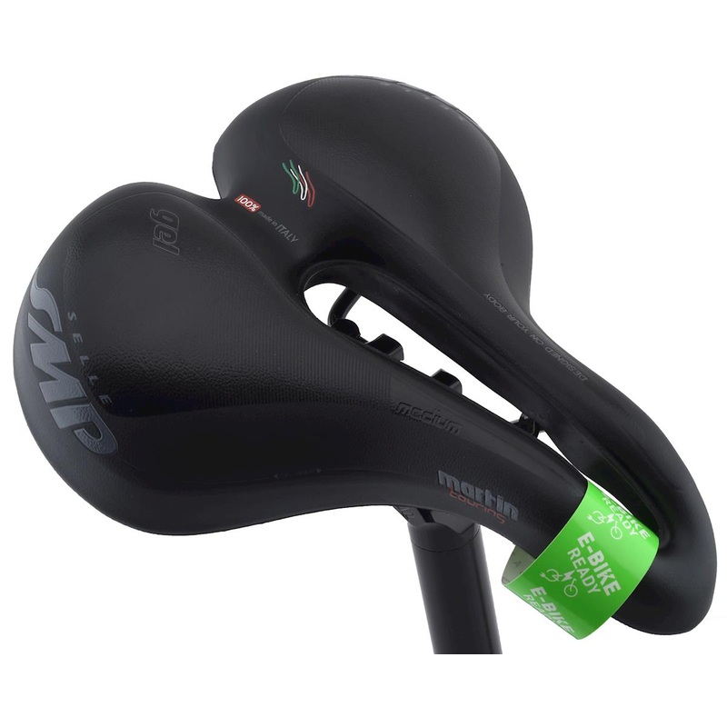 Selle SMP Martin Gel Touring Saddle (Black) (Steel Rails) (L) (263mm) 