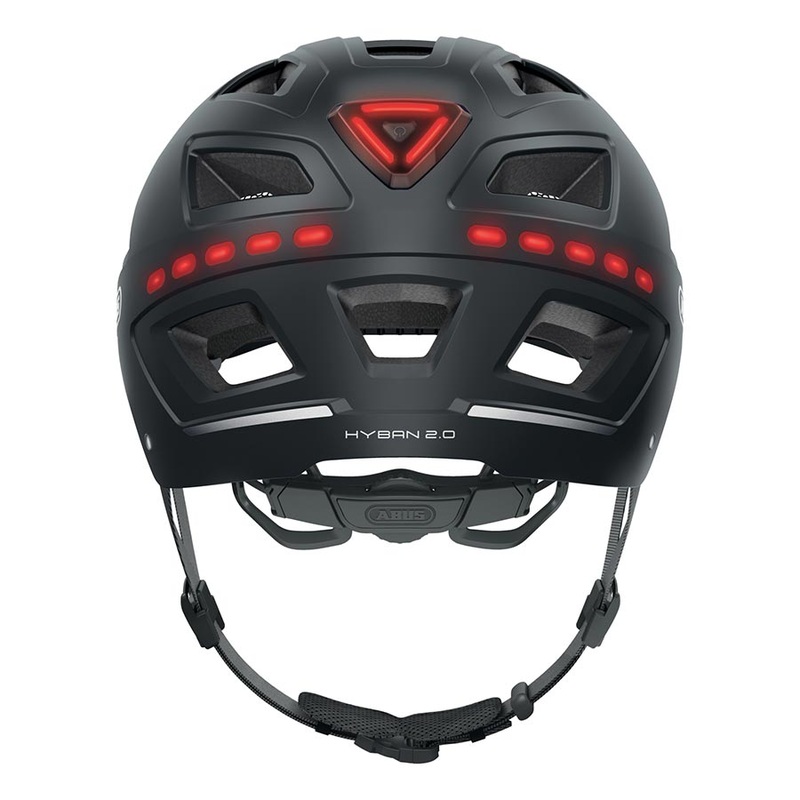 Abus Hyban 2.0 LED Helmet - Signal Black Large