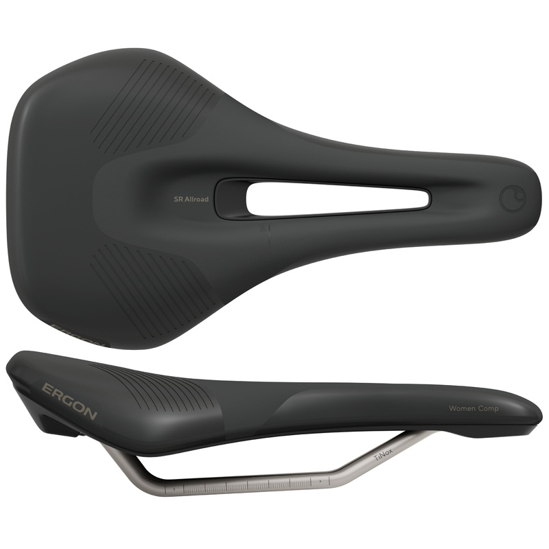 Ergon SR Allroad Comp Saddle - TiNox XP Black Women's Small/Medium