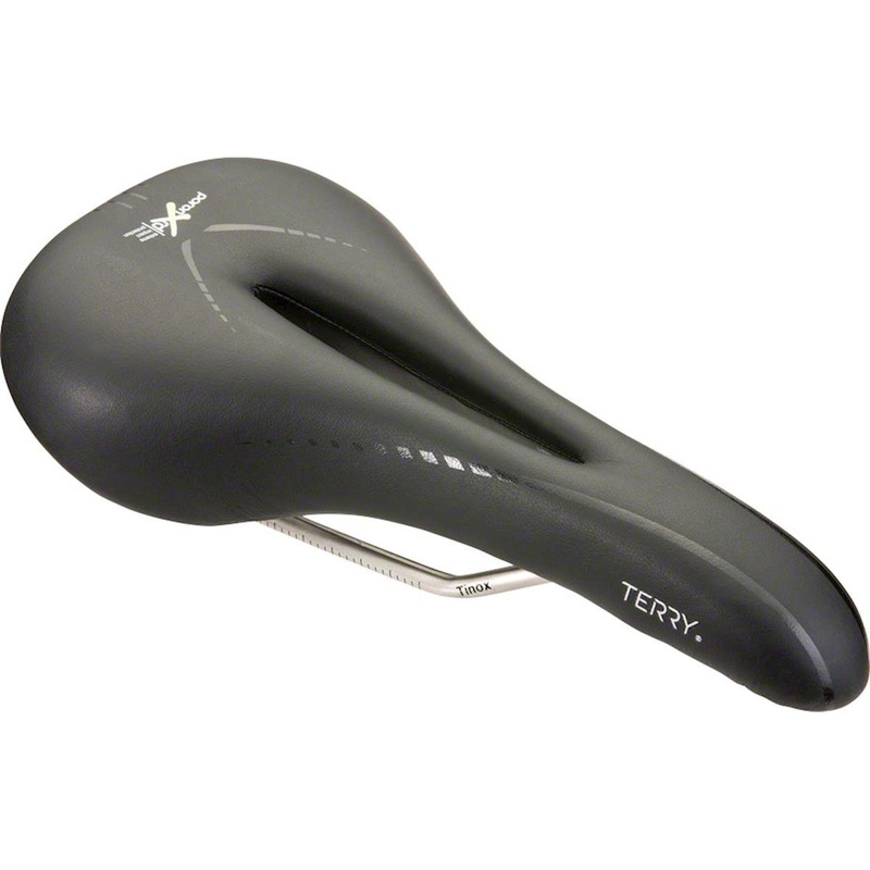 Terry Men's Fly Century Saddle (Black) (Titanium Rails) (140mm) 