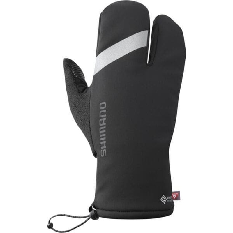 Shimano Clothing Unisex, WINDSTOPPER PRIMALOFT 2X2 Gloves, Black, Size XL