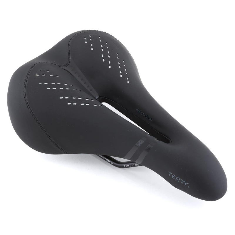 Terry Men's Liberator Y Gel Italia Saddle (Black) (Steel Rails) (173mm) 