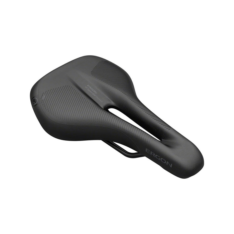 Ergon Women's SF Sport Gel Saddle (Black) (Chromoly Rails) (S/M) 
