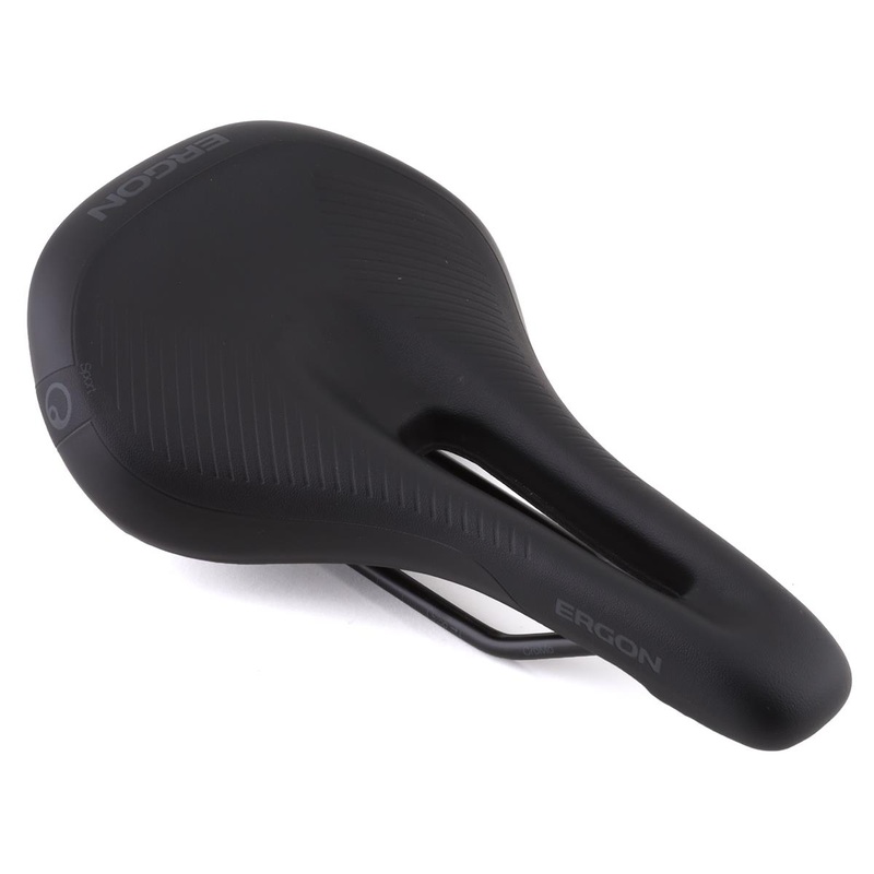 Ergon SM E-Mountain Sport Women's Saddle (Black) (Chromoly Rails) (M/L) (155mm) (E-Bike)