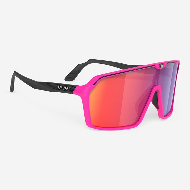 Occhiali Rudy Spinshield - Pink Fluo Black Matte Multilaser Red