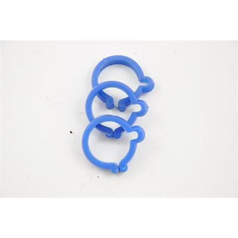 3 x VINTAGE BICYCLE 1(25.4mm) PLASTIC BIKE BRAKE CABLE CLIPS 80's MADE. BLUE