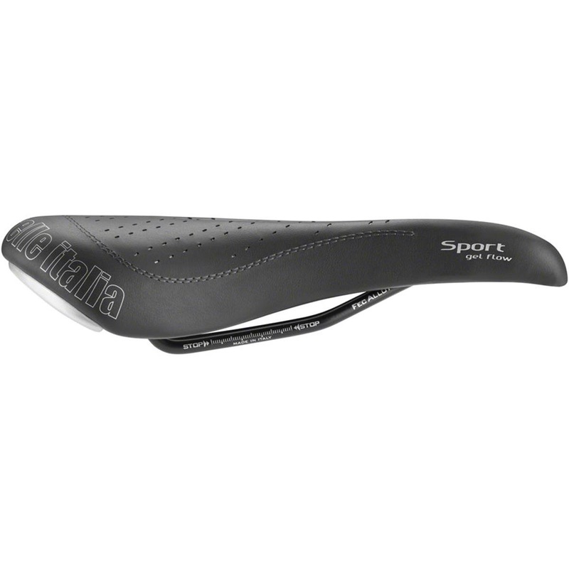 Selle Italia Sport Gel Flow Saddle (Black) (FeC Rails) (S2) (140mm) 
