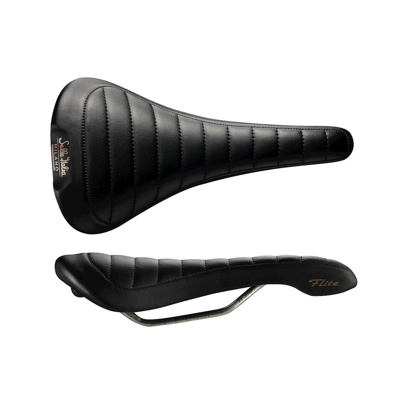Selle Italia FLITE BONNIE Saddle (Black) (L1) (146mm Width) (Handmade) (Leather)