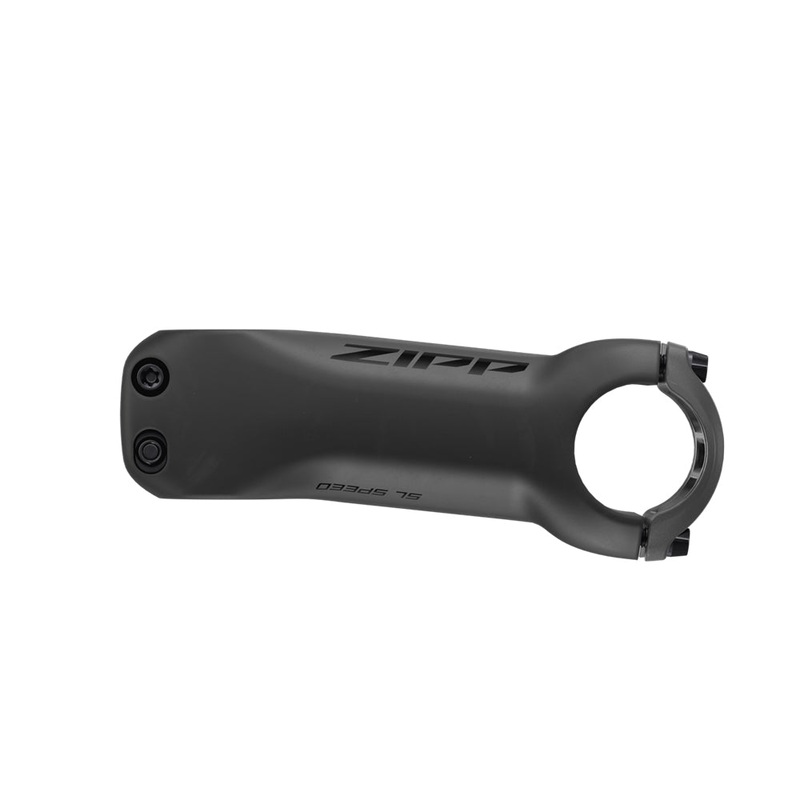 Zipp SL Speed Stem|Zipp Stem SL Speed 31.8mm Clamp, 6deg Rise, 90mm Length, 1-1/8" Steerer Carbon with Matte Black Logos, Universal Face Plate B2|Zipp Stem SL Speed 31.8mm Clamp, 6deg Rise, 100mm Length, 1-1/8" Steerer Carbon with Matte Black Logos, Unive