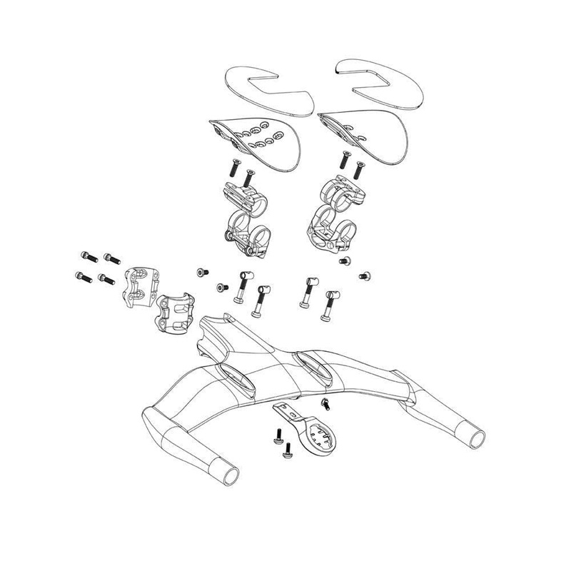 Zipp Vuka Aero High Stack Kit For Vuka Aero C1 (10Mm Riser Bridge, 50Mm Risers 2 Pcs And Bolts): Black