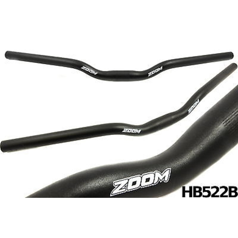 ZOOM ALLOY MINI RISE CITY HANDLEBARS ALLOY SATIN BLACK 600mm 25.4mm CENTRE